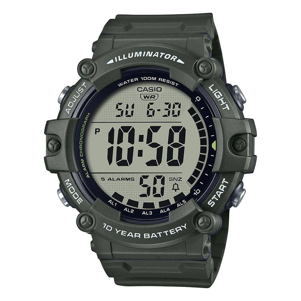 Relógio Casio Masculino Ref:Ae-1500whx-3avdf Illuminator Verde
