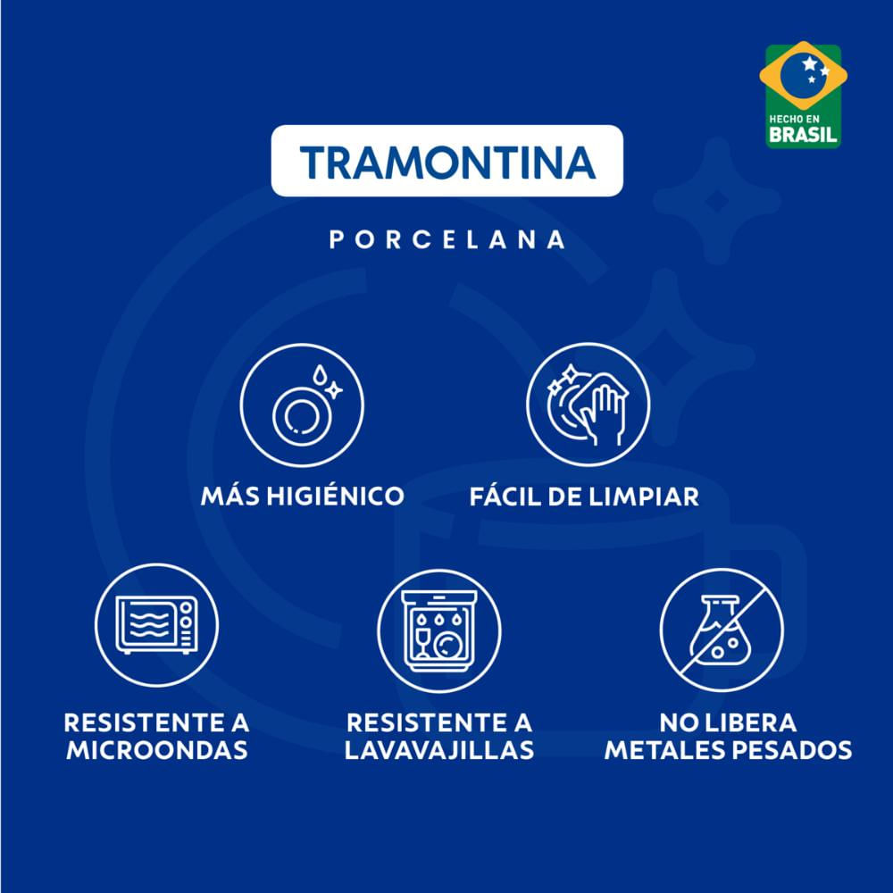 Prato Raso Tramontina Ametista em Porcelana Decorada 28 cm