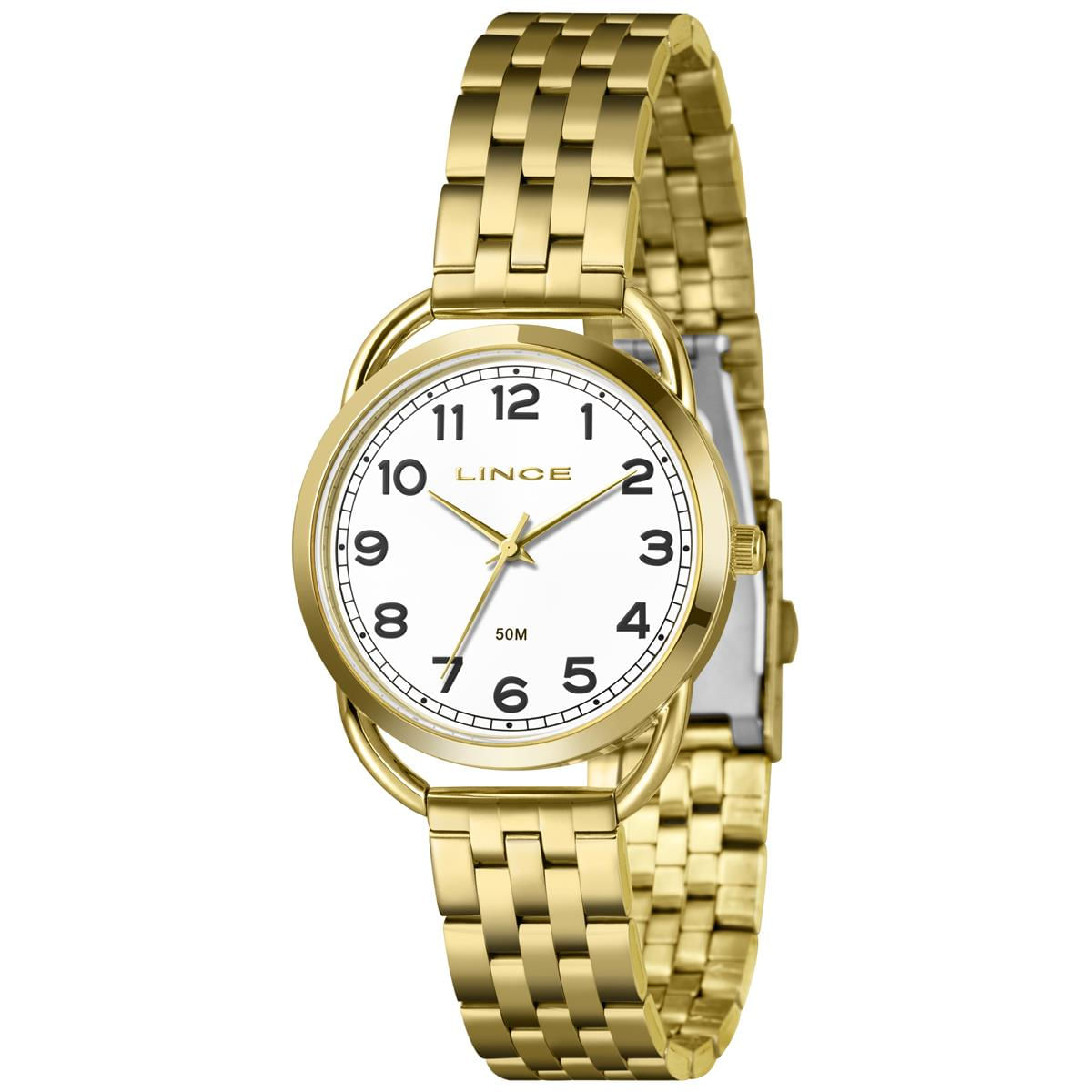 Relógio Lince Feminino Ref:Lrg4779l36 B2kx Casual Dourado