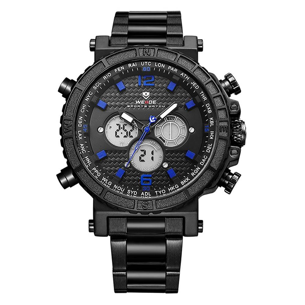 Relógio Weide Masculino Ref:Wh6305b A10635 Anadigi Black