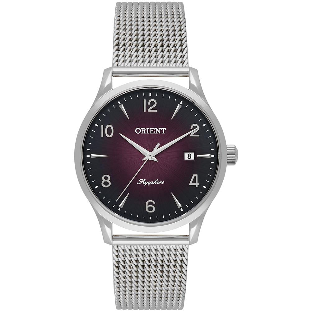 Relógio Orient Feminino Ref:Fbss1197 W2sx Slim Mesh Prateado