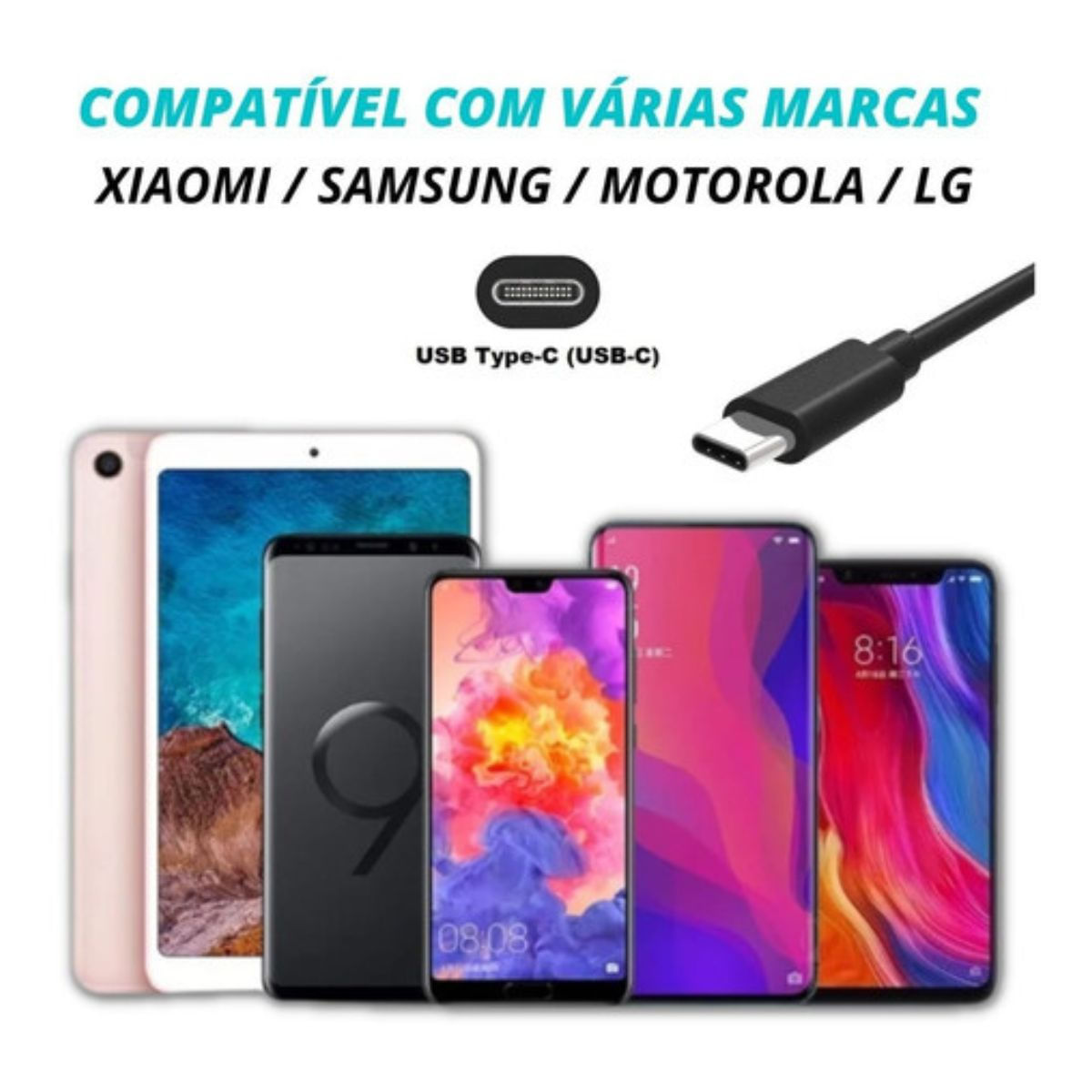 Carregador Celular Preto Compatível Com Philco Hit Max