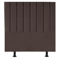 Cabeceira Estofada Cama Box Solteiro 90 Cm Maisa Linho marrom