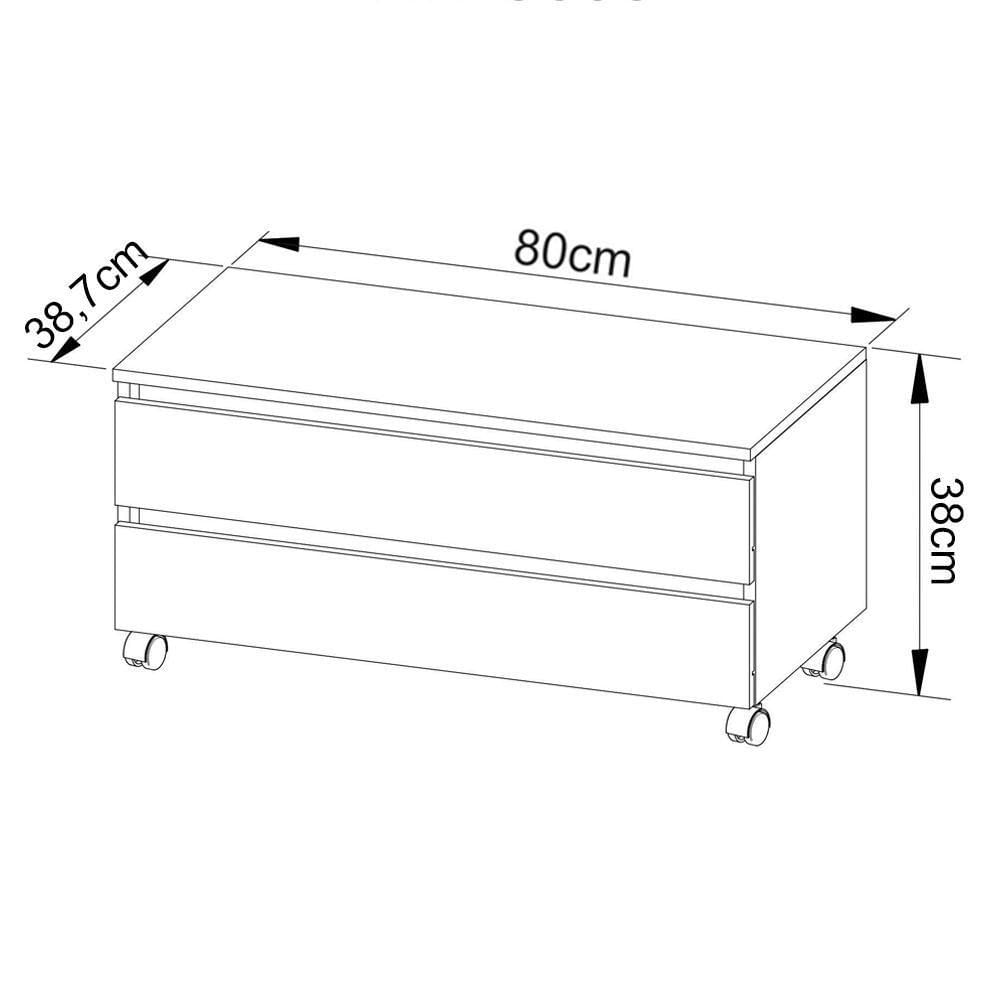 Gabinete Para Banheiro 2 Gavetas Bn3603 Marmore Branco