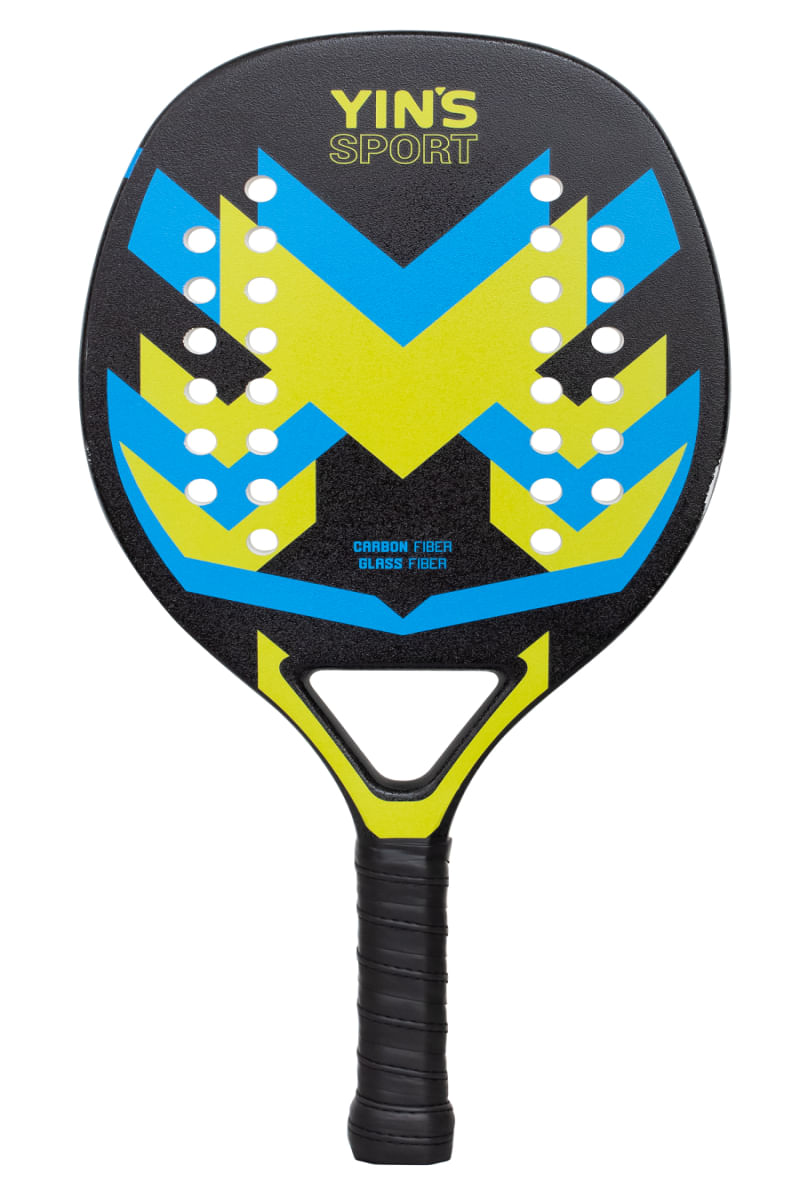 RAQUETE SEMI PRO BEACH TENNIS AZUL CARBONO E FIBRA DE VIDRO