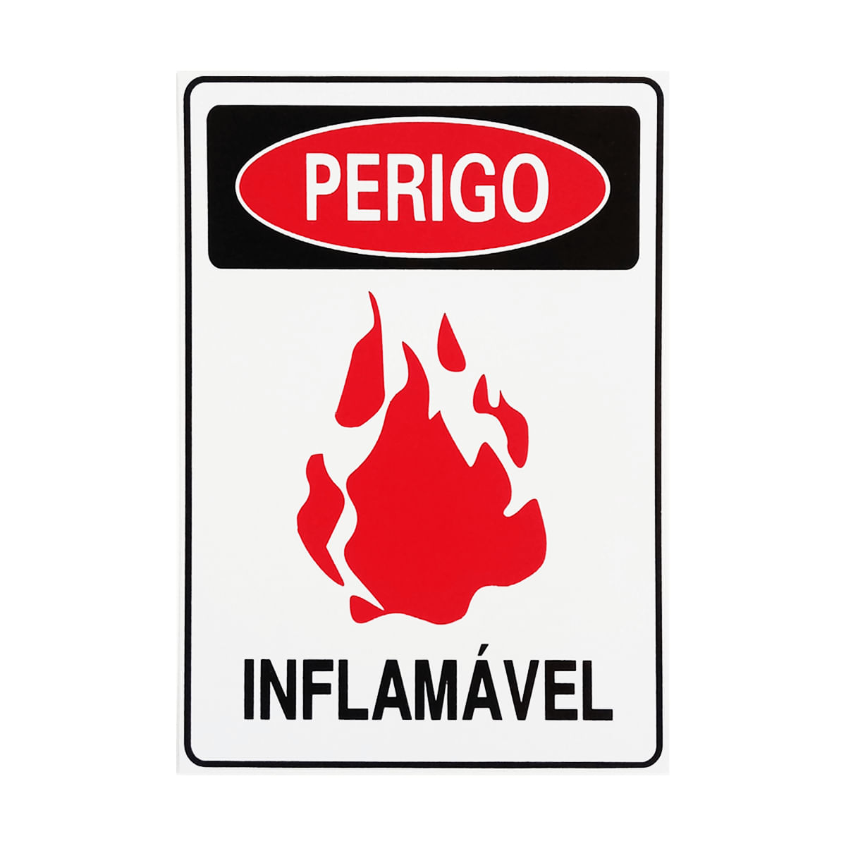 Placa De Sinalização Perigo Inflamável 20x30 Acesso - S-208 F9e