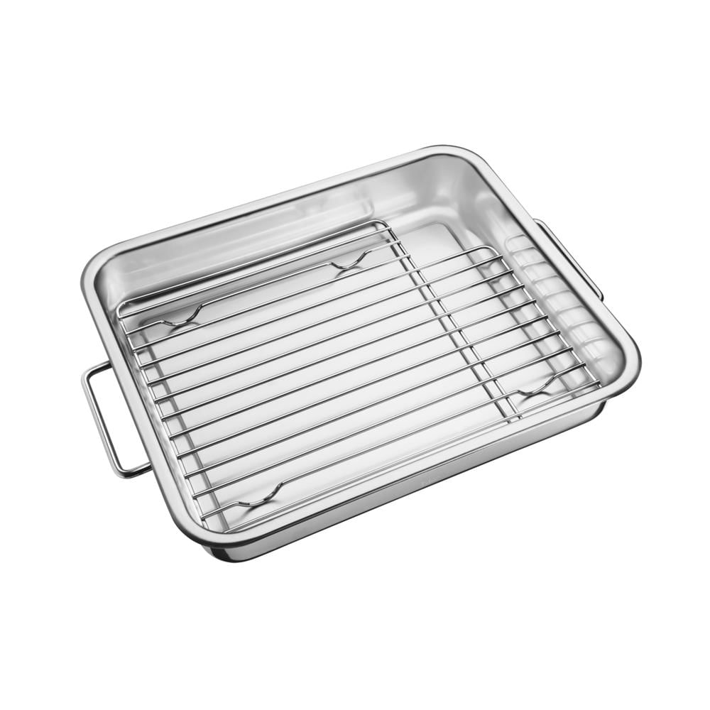 Assadeira Tramontina Service em Aço Inox com Grelha 39 x 33 cm 6,4 L