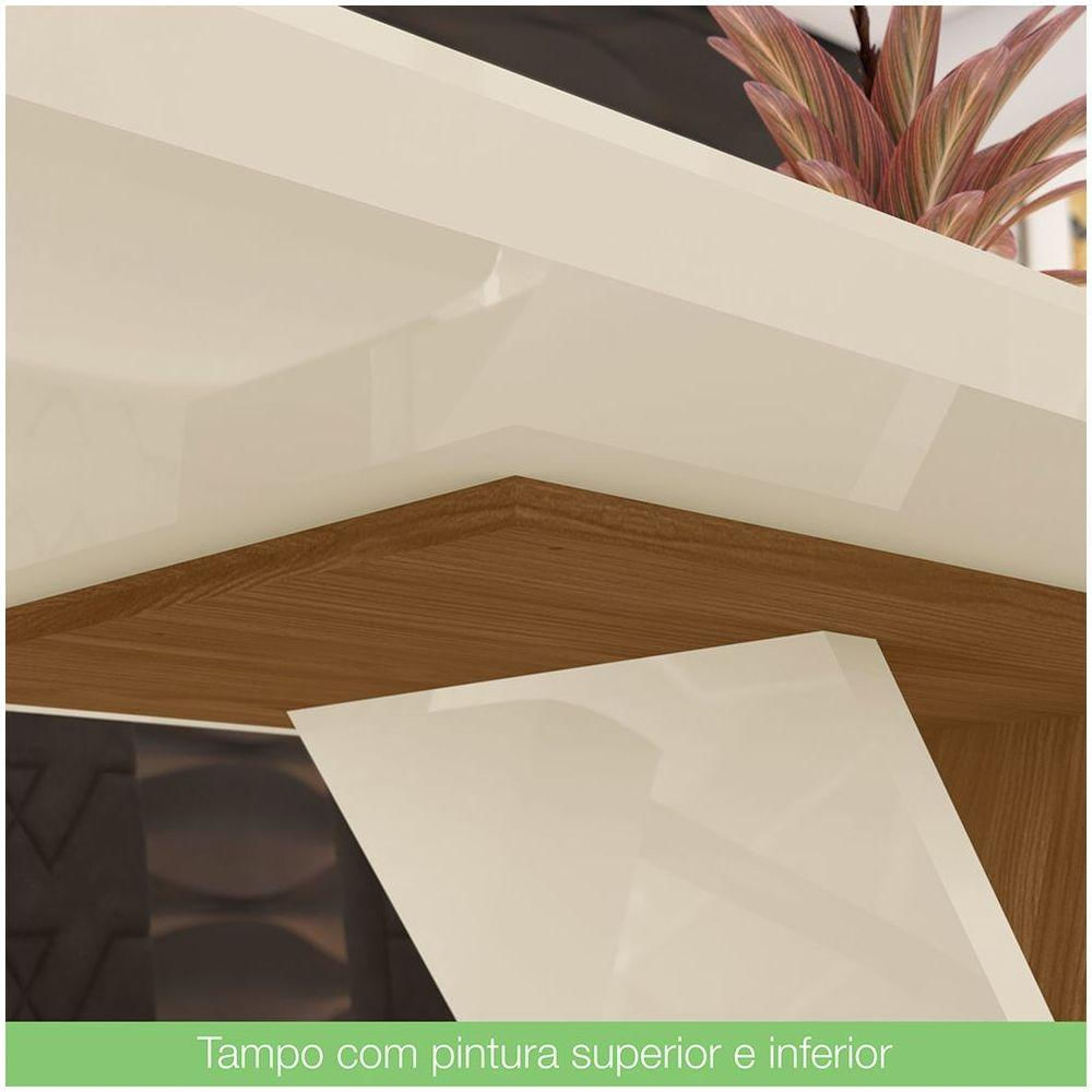 Mesa De Jantar Com Tampo Em Mdf 160cm Juanita Casa 812 Nature Com Off White