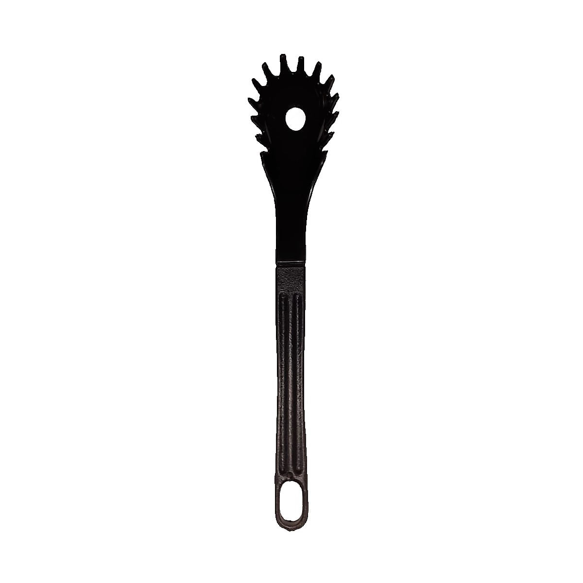 Colher Pegador de Macarrão Nylon Talher Utensílio Preto 28cm