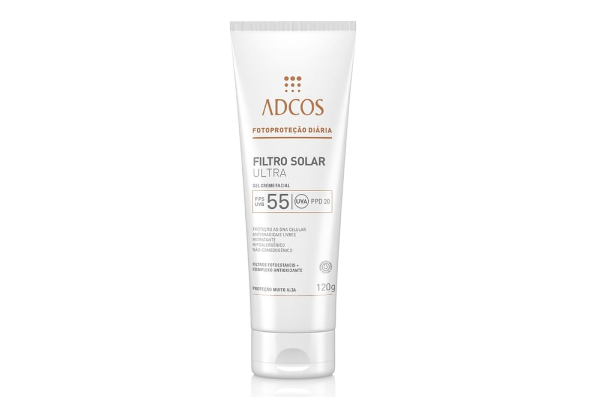 Adcos Filtro Solar Ultra FPS55 Gel Creme 120g