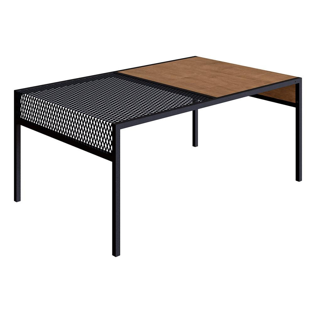 Mesa de Centro New Vermont e Preto 80 cm - D'Rossi