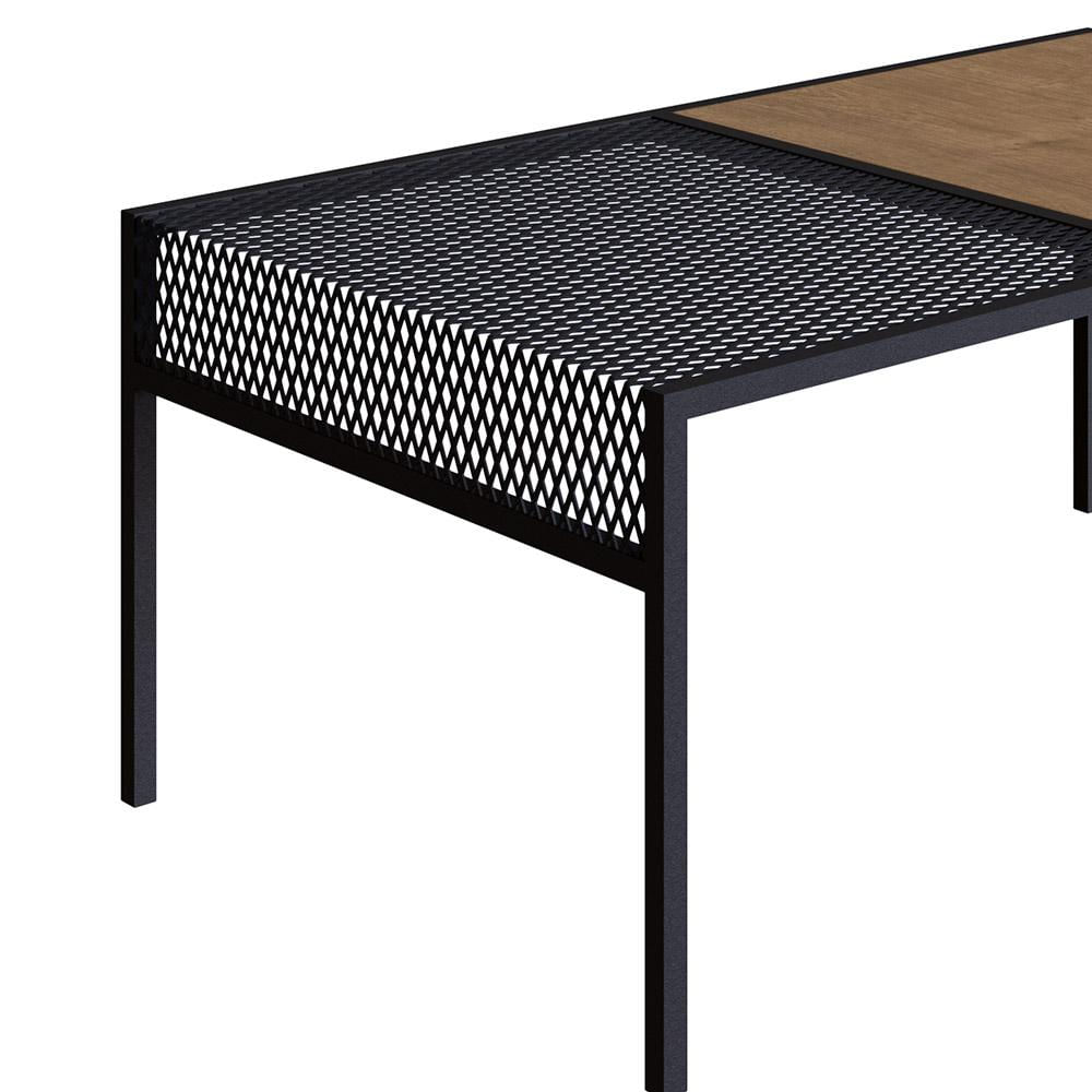 Mesa de Centro New Vermont e Preto 80 cm - D'Rossi