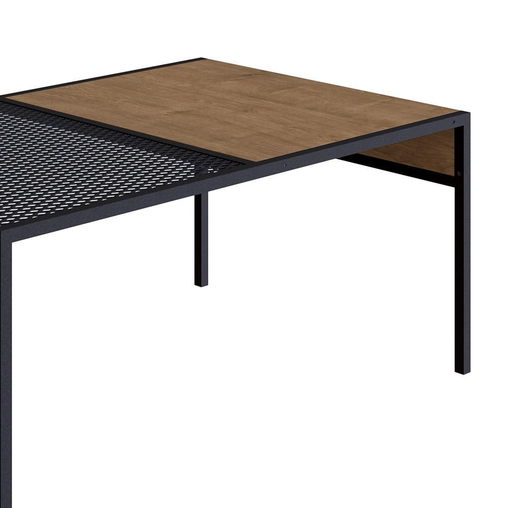 Mesa de Centro New Vermont e Preto 80 cm - D'Rossi