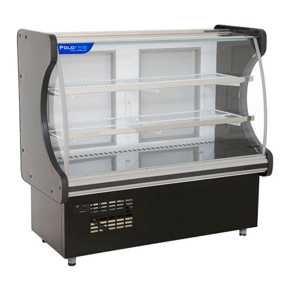 Vitrine Refrigerada Para Doces 1,50mt Polofrio Vitrine Pop Luxo 1,50 Preto 220v