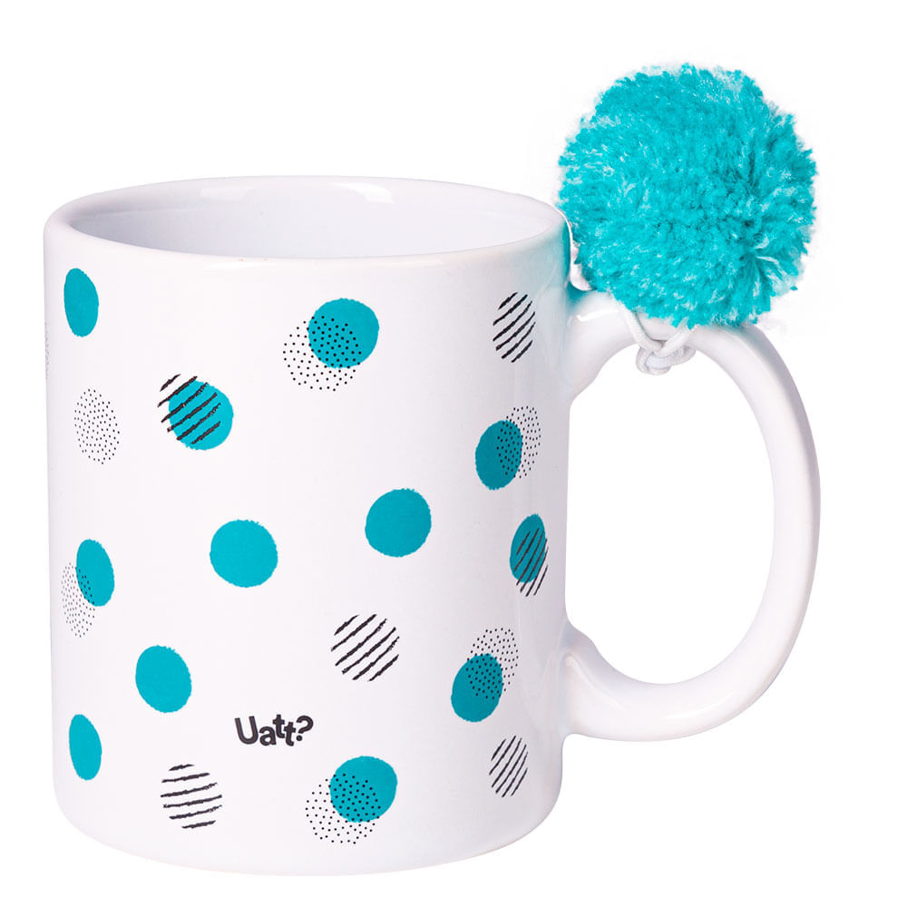 Caneca com Pompom - 330ml CANECA CILÍNDRICA 330ML COM POMPOM - LOVE CANECAS SE PREPARE