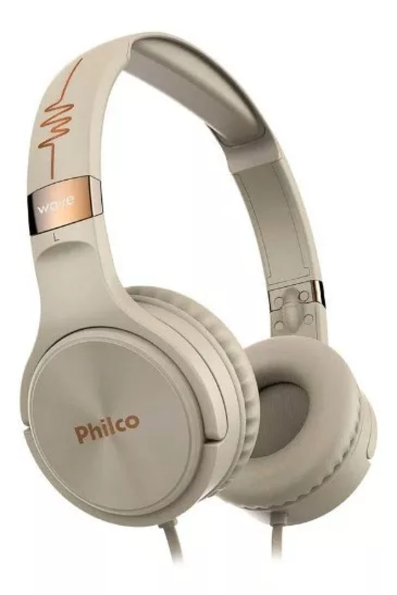 Fone de ouvido over-ear Philco Wave PFO02 bege