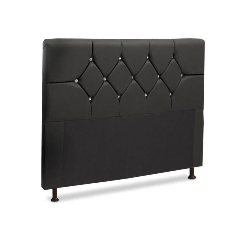 Cabeceira Para Cama Box Casal 140 cm França Corano Preto - JS Móveis