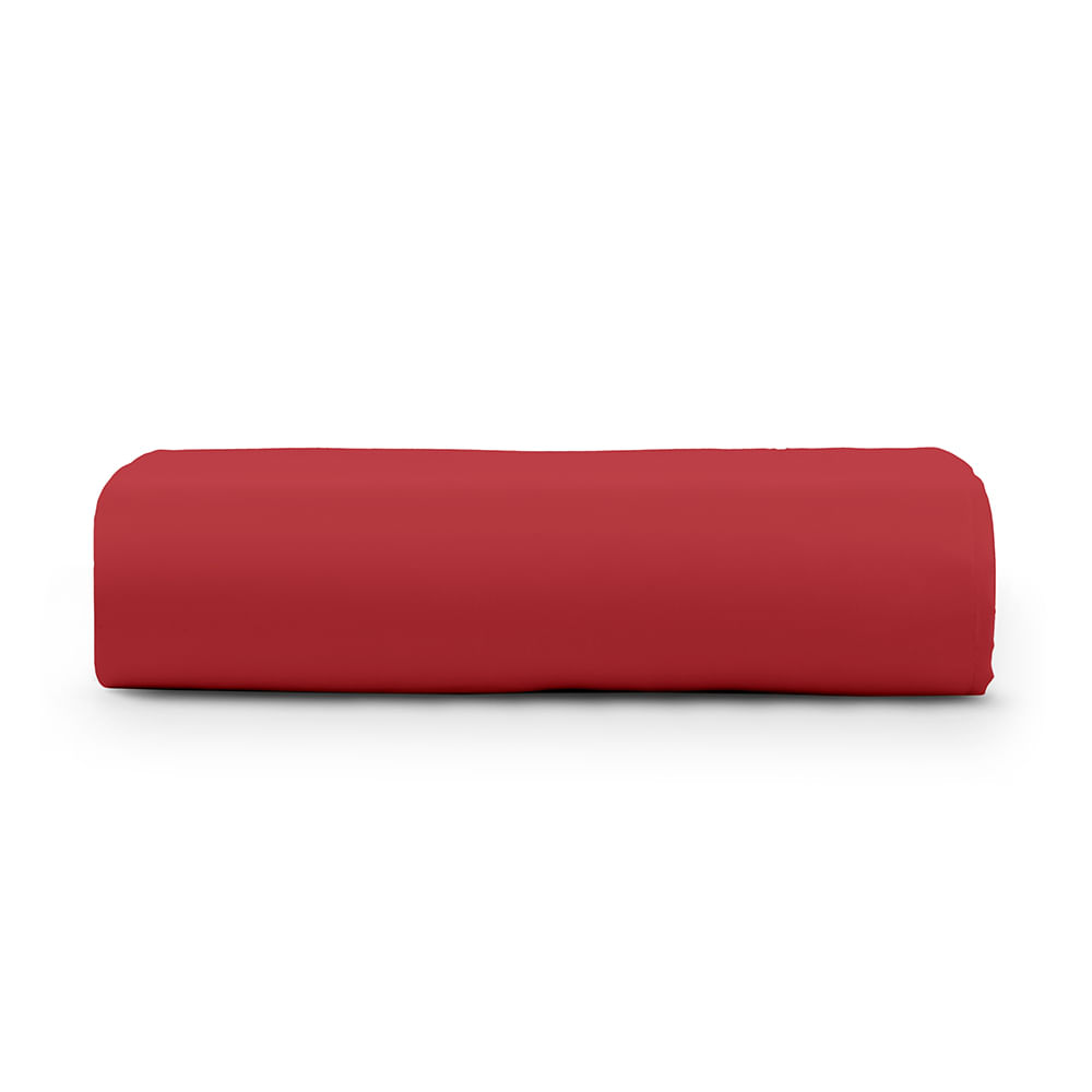 Lençol King Cintilante Percal 180 Fios 100% Algodão sem Elástico - Vermelho