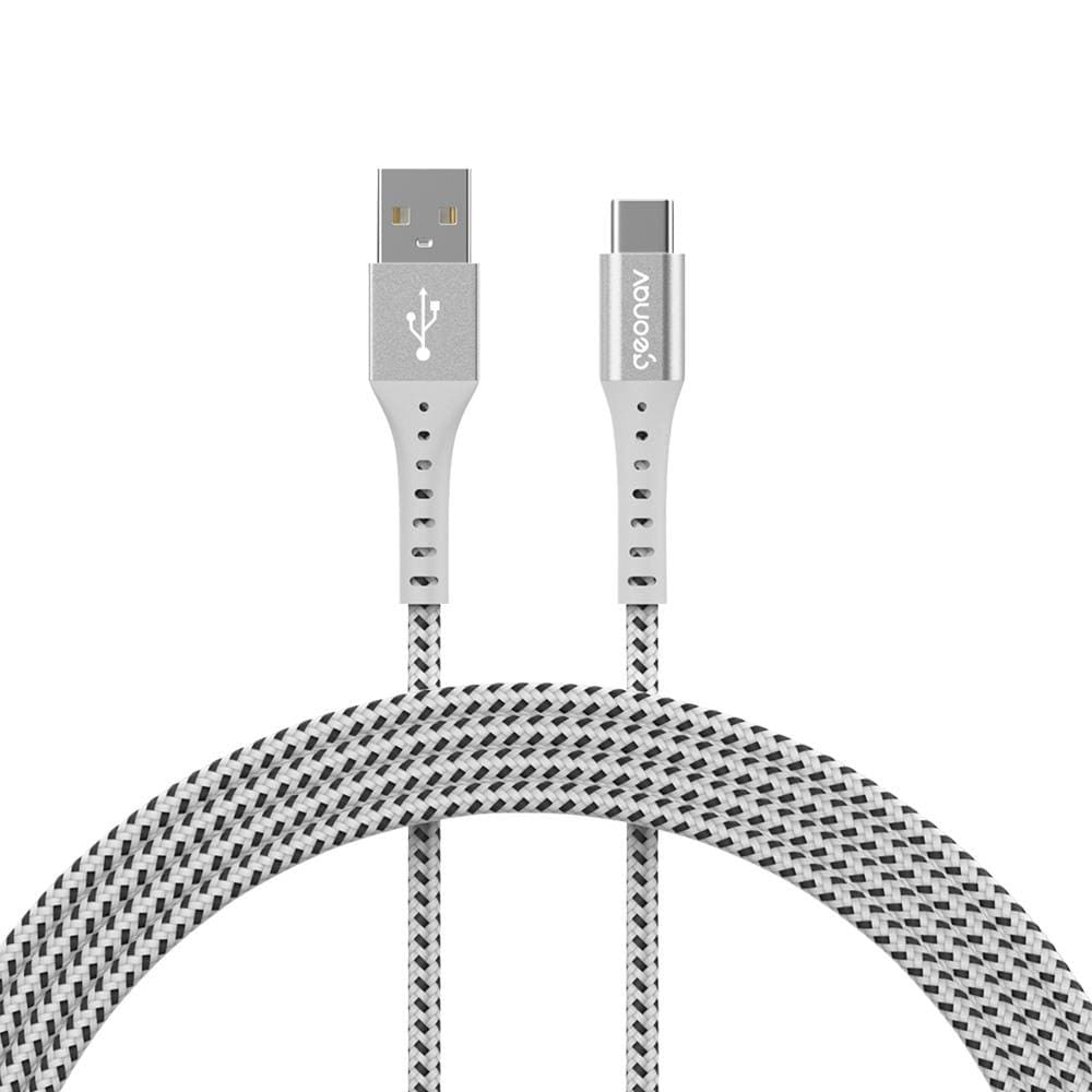 Cabo USB-C ESC05WT em Nylon Trançado Geonav 1,2 metro