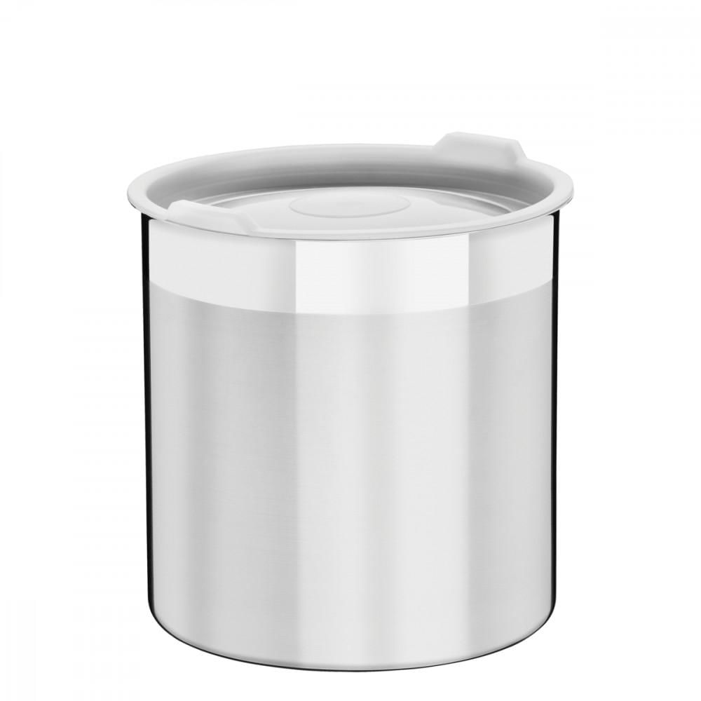 Pote Tramontina Cucina em Aço Inox para Mantimentos com Tampa Plastica 14 cm 2,3 L