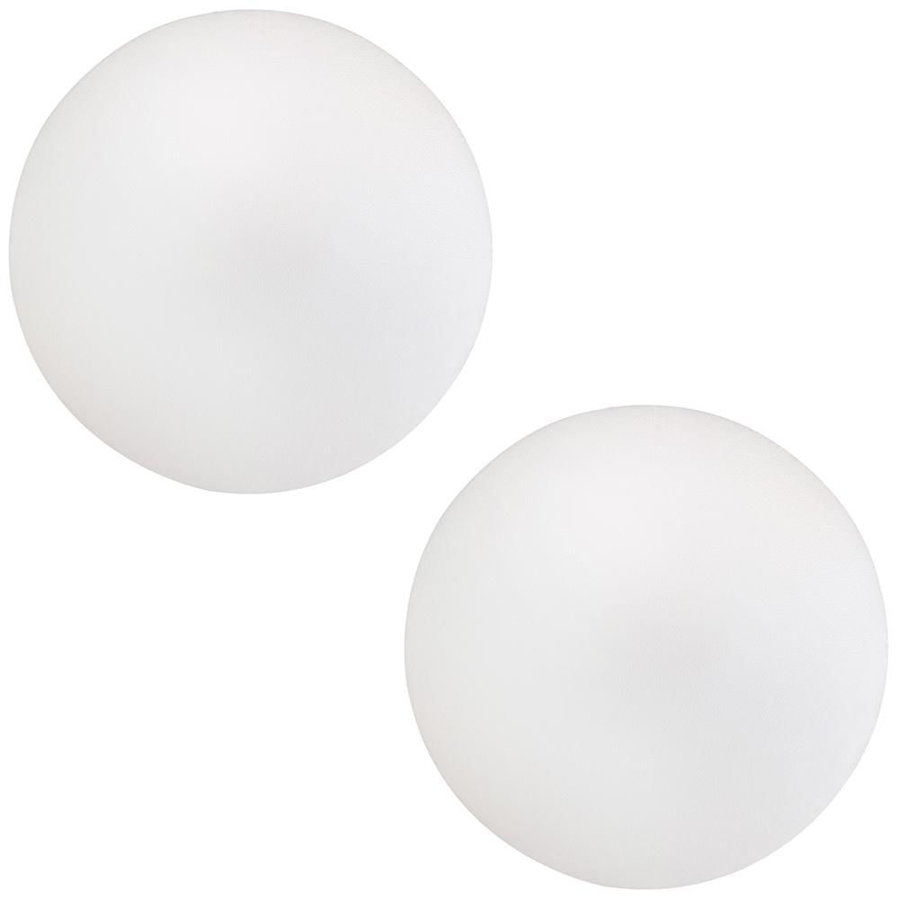 Kit 02 Assentos Redondo Banqueta Cadeira Estofados Poltronas H02 Corino Branco 25 cm - Lyam Decor