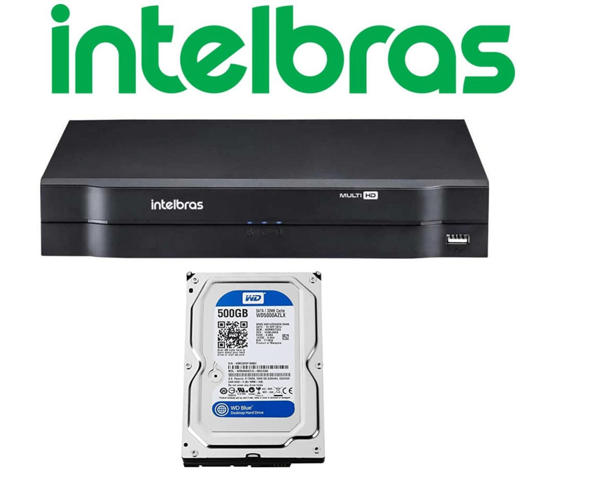 Dvr Intelbras 4ch Mhdx Cloud Hdcvi Multi Hd 500GB