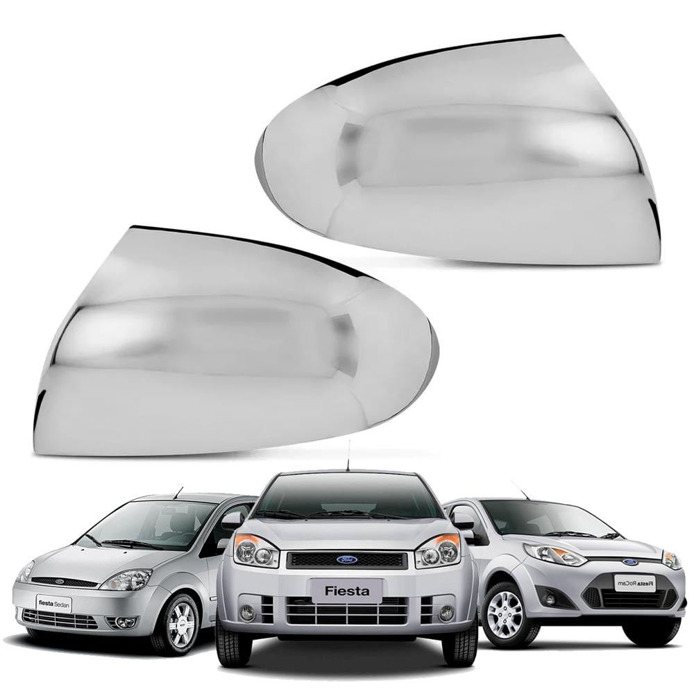 Aplique Cromado Capa Retrovisor Ford Ka 2008 à 2011 Fiesta 2002 à 2014 Par