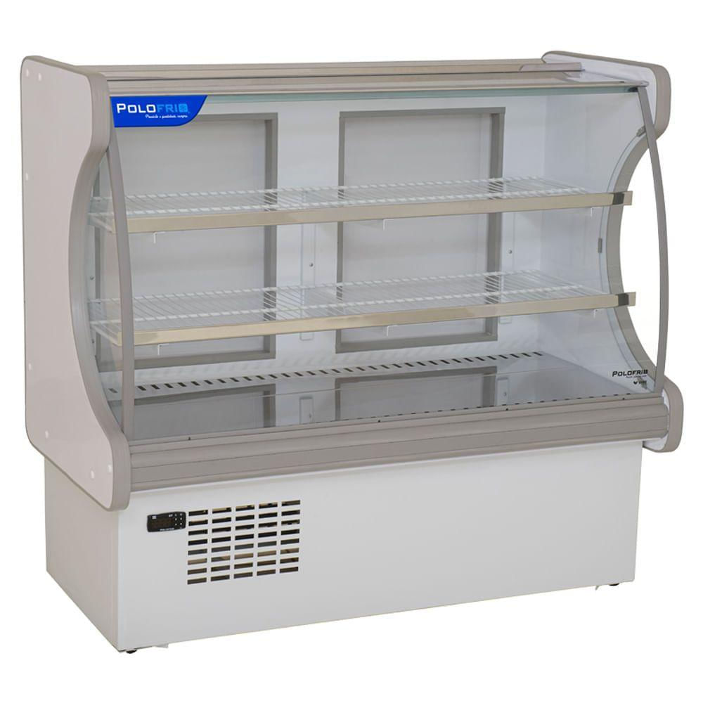 Vitrine Refrigerada Para Doces 1,50mt Polofrio Vitrine Pop Luxo 1,50 Branco 110v