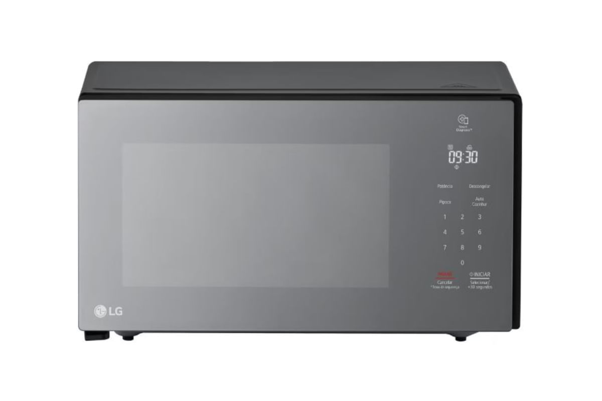 MICROONDAS LG NEOCHEF PRETO ESPELHADO LIMPA FÁCIL 30 LITROS 127V MS3094NR