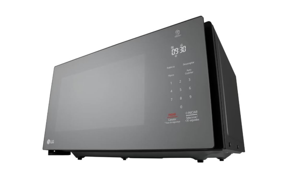 MICROONDAS LG NEOCHEF PRETO ESPELHADO LIMPA FÁCIL 30 LITROS 127V MS3094NR