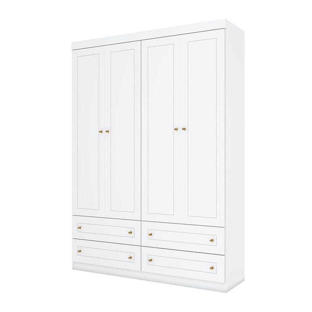 Quarto De Bebê Ambiente Mississipi 4 Portas Com Berço Montessoriano Americano Branco Hp - Henn