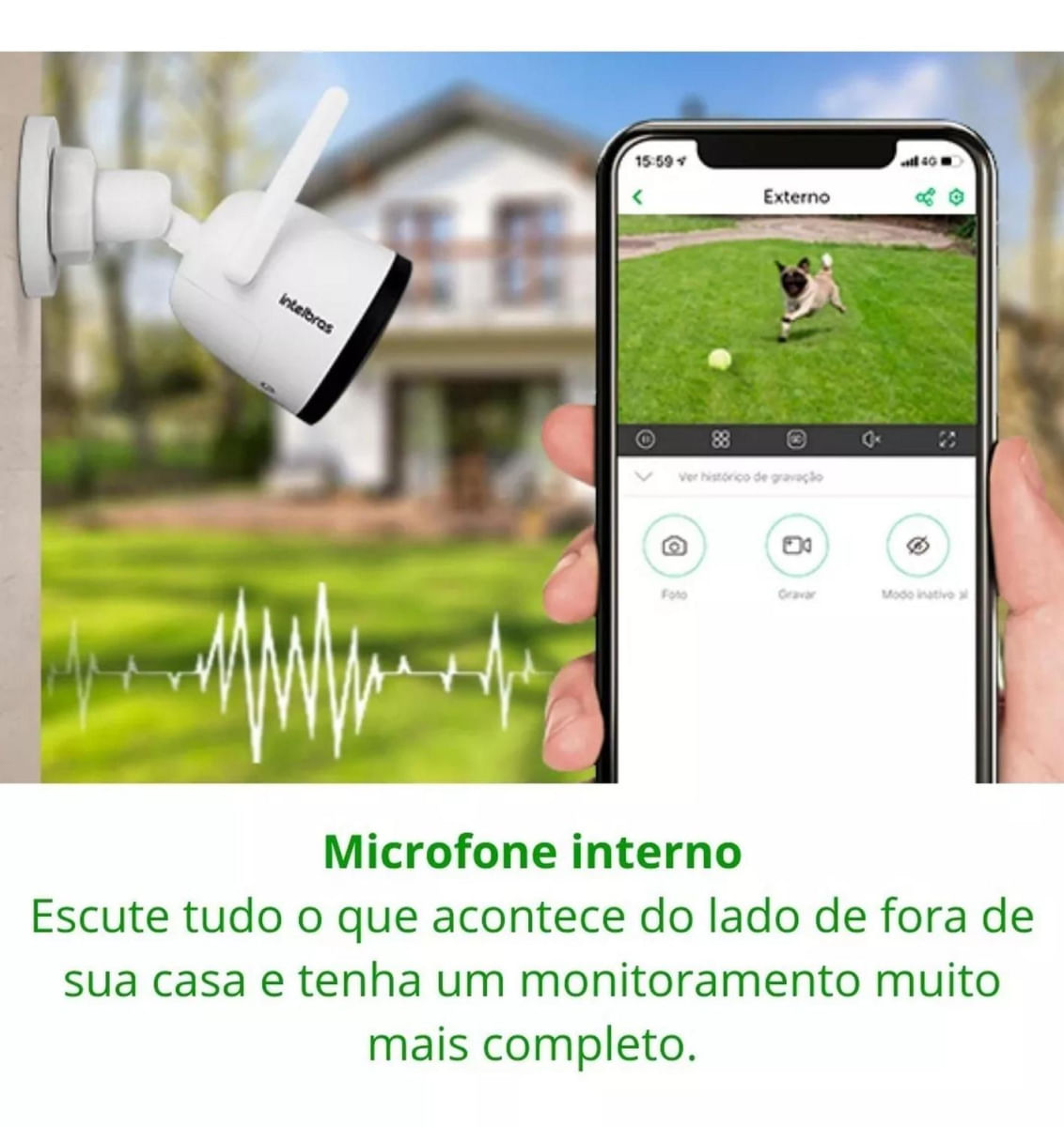 Câmera De Vídeo Intelbras Im5 S Full Hd Com Cartao 64gb