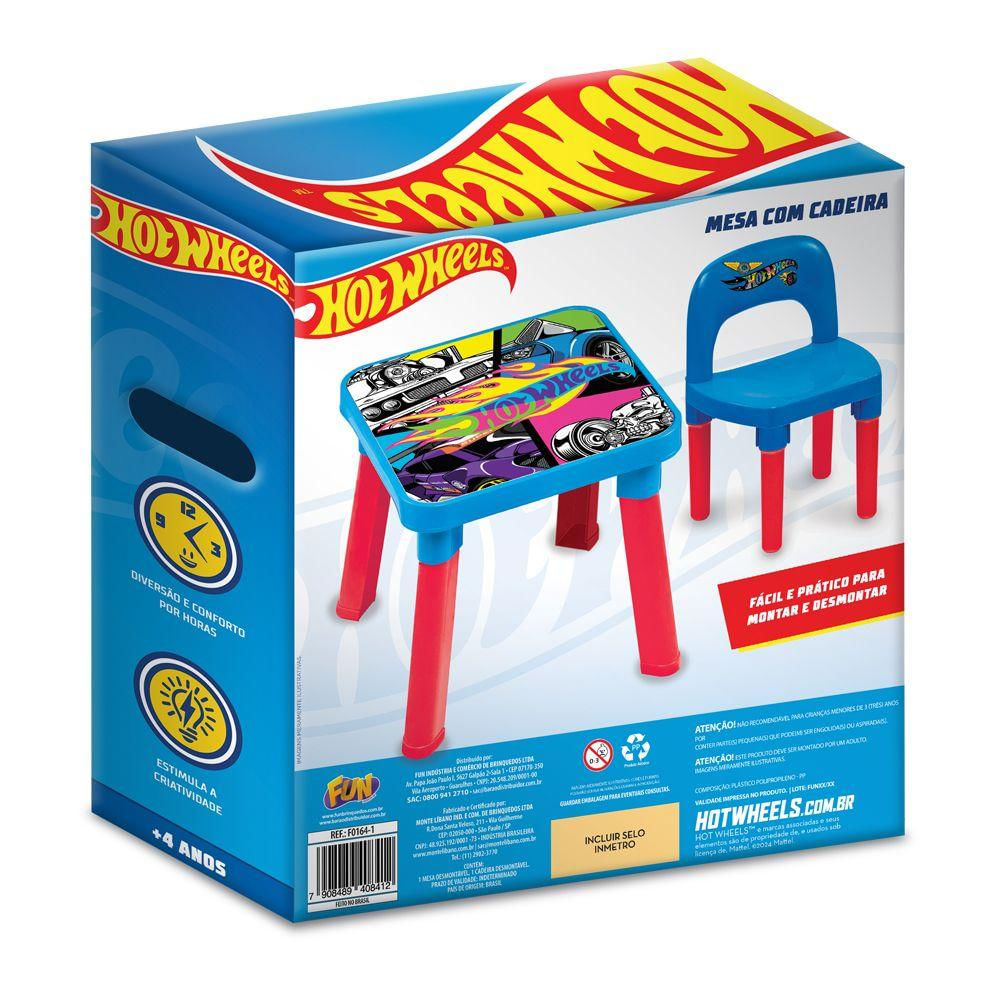 Hot Wheels Mesa de Atividades com Cadeira - Fun Divirta-se