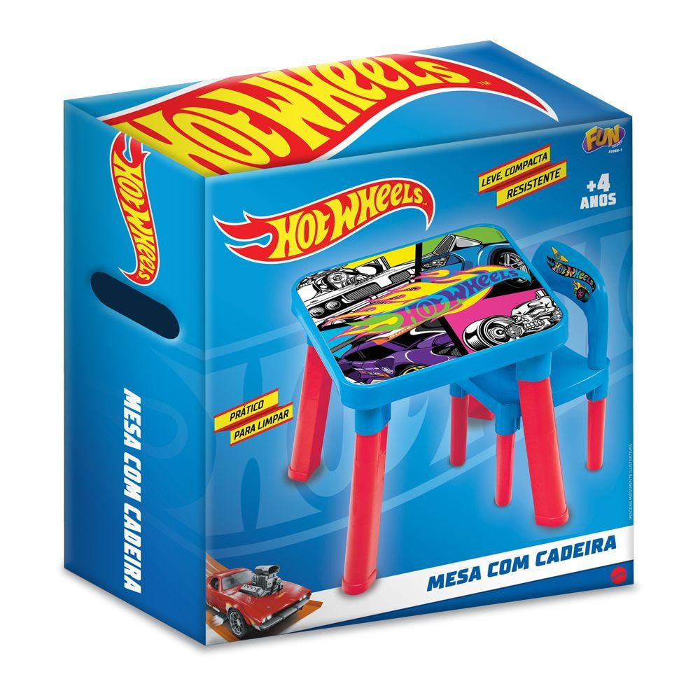 Hot Wheels Mesa de Atividades com Cadeira - Fun Divirta-se