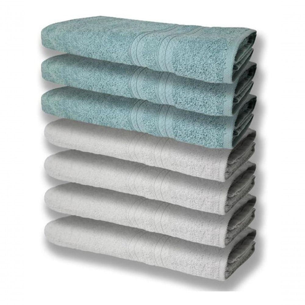 7 Toalhas Felpudas E Grossa 80x150 4 Branco 3 Verde