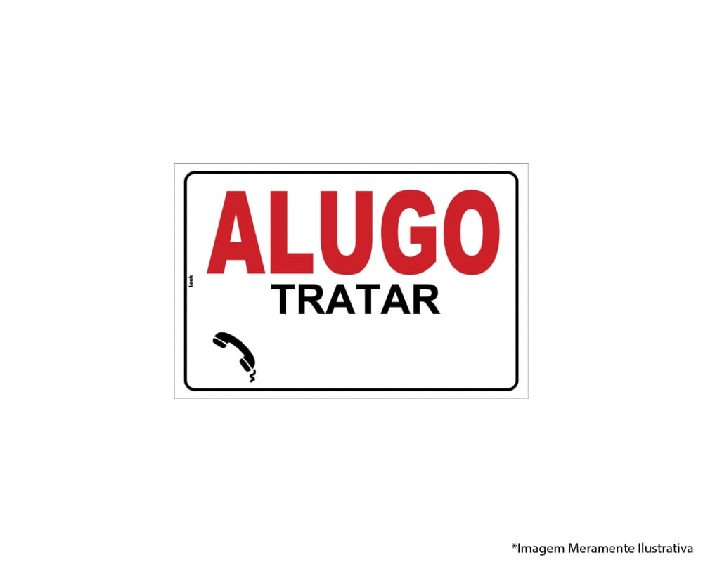 Placa Sinal.pvc 20x30cm Alugo Ref2514