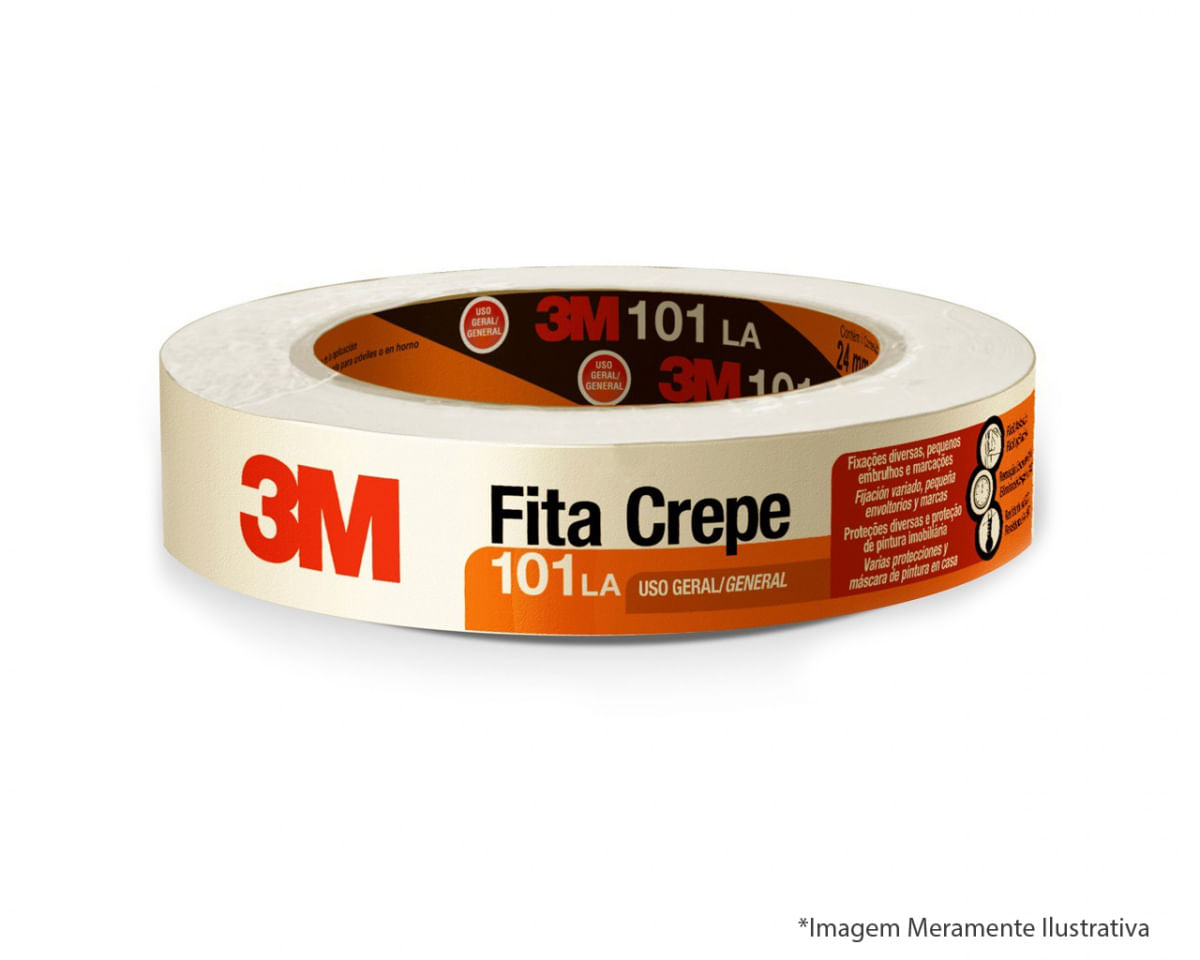 Fita Crepe 3M Uso Geral 101La 48Mmx50M c/2 pcs