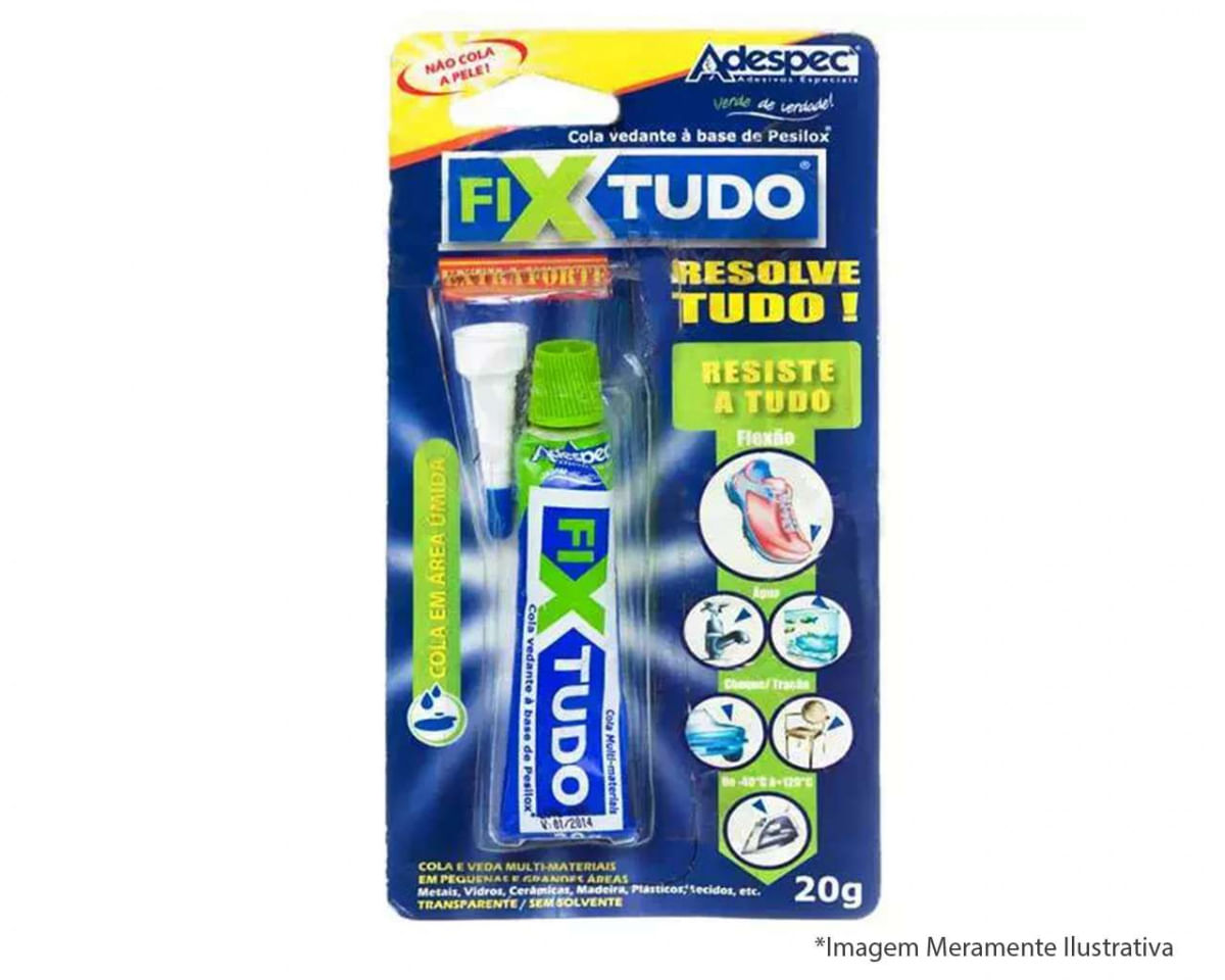 Cola Fix Tudo Adespec 20G Transp Blister