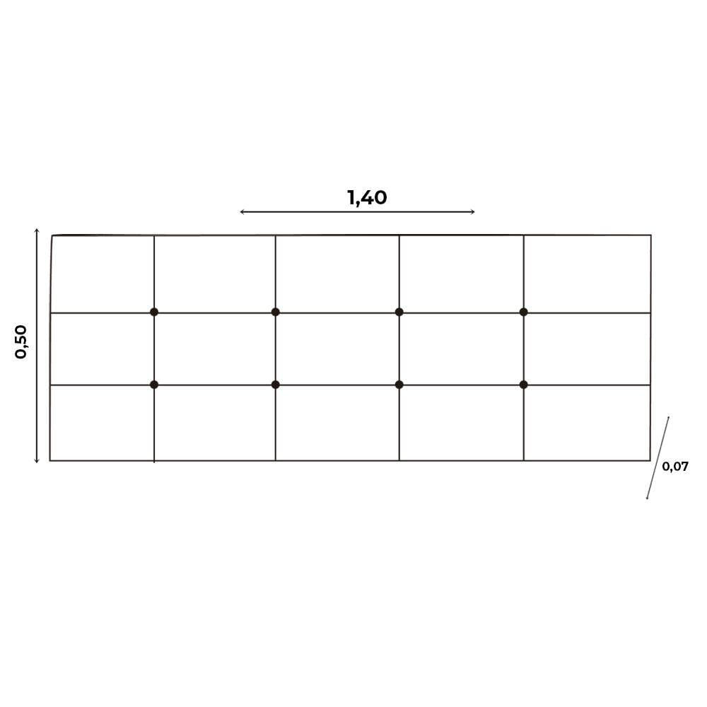 Cabeceira Painel Casal 1,40m Berlim Corano Branco