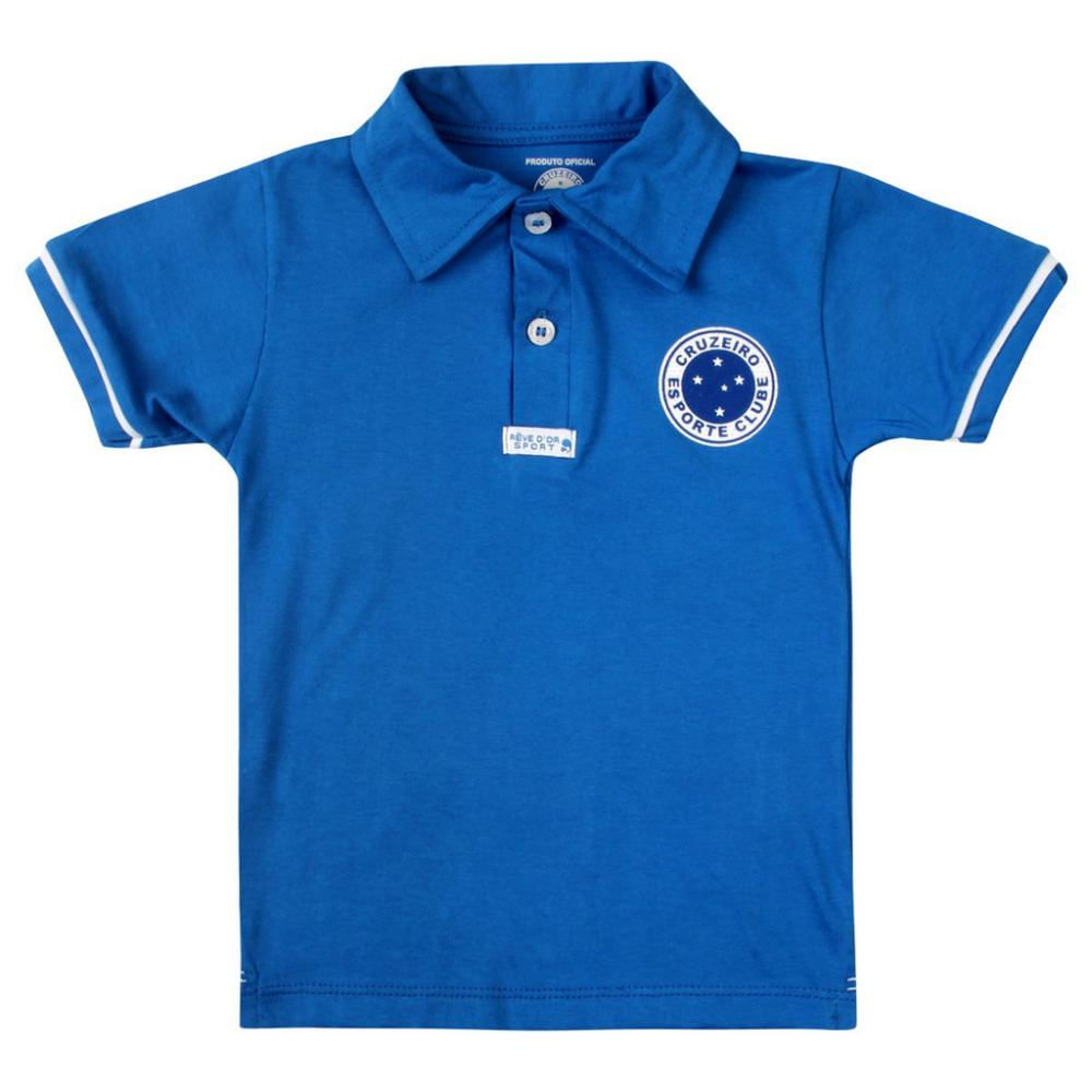 Camisa Polo Infantil Cruzeiro Azul Oficial