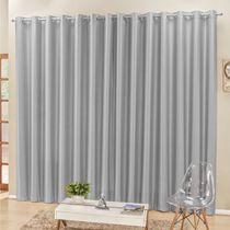 Cortina 3 Mts Sala Quarto Escritório Blackout Original para Varão - Cinza