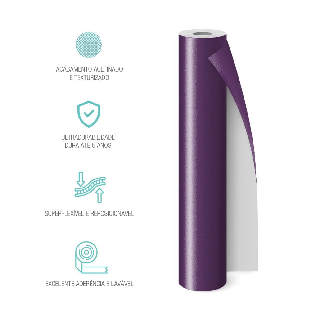 Adesivo Vinil Texturizado Roxo Mirtilo Mimo - 30 cm x 2,5 m