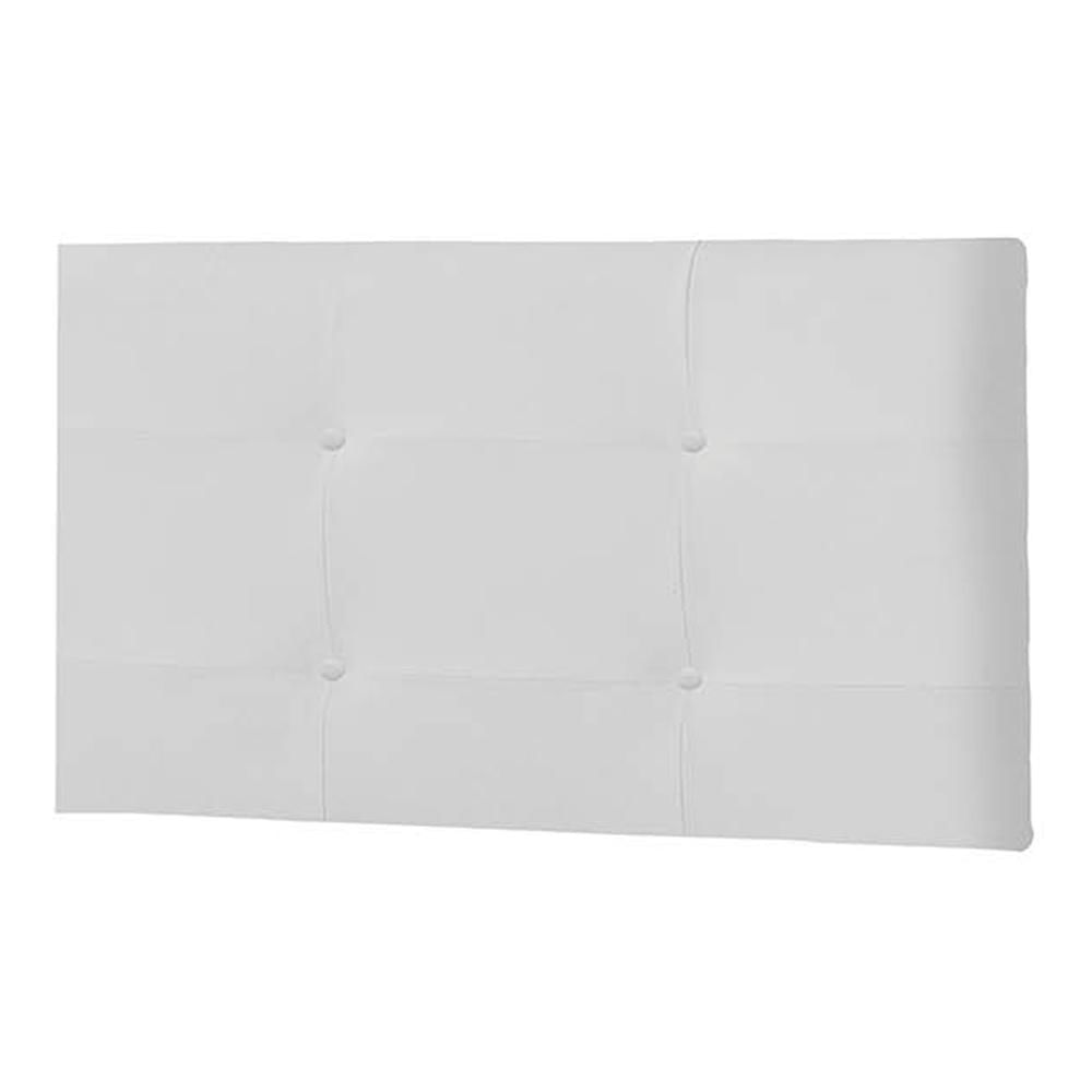 Painel Luna Para Cama Box Solteiro 90 cm Corino Branco - D'Rossi