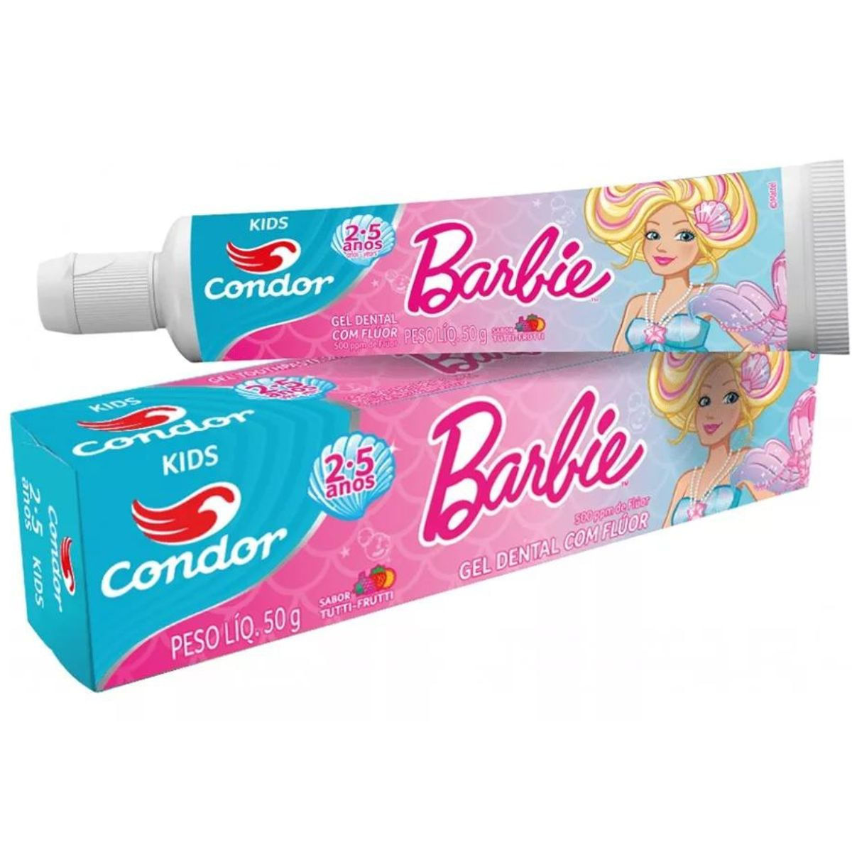 GEL DENTAL KIDS COM FLUOR BARBIE - 2-5 ANOS - 3512 - CONDOR