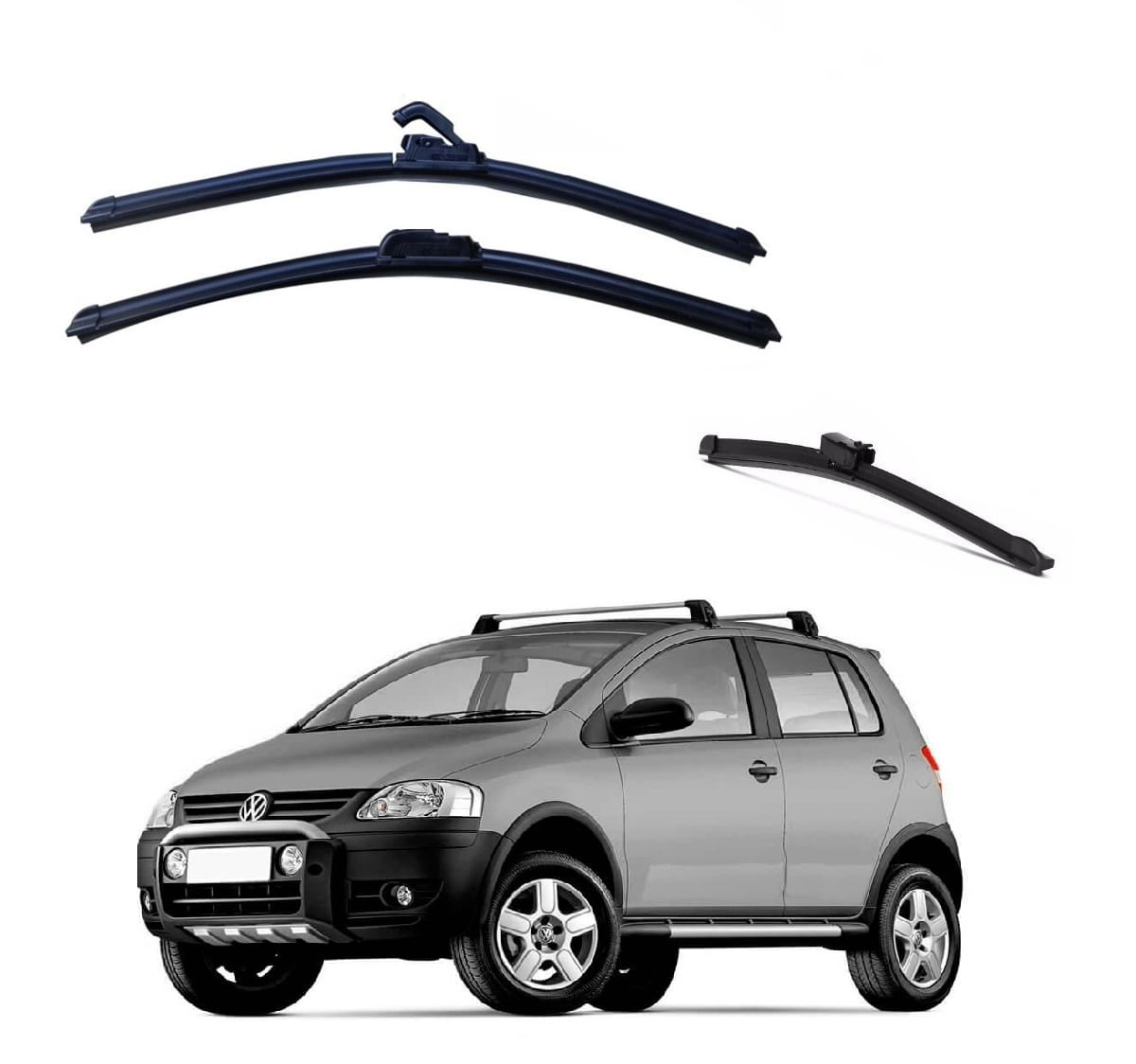 Kit Palhetas Limpador Parabrisa Para-brisa Volkswagen Crossfox 2003 à 2010