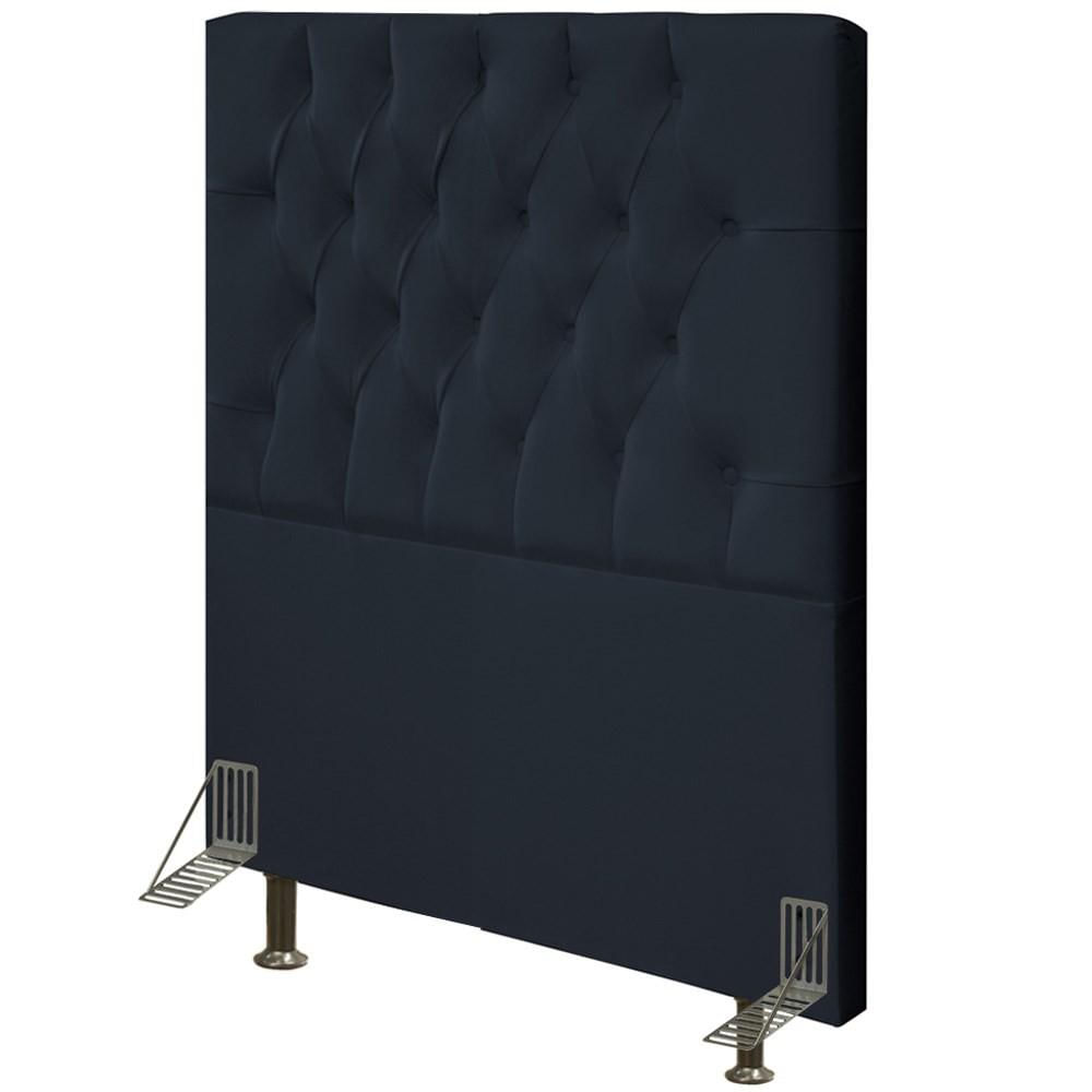 Cabeceira Cama Box Solteiro 90cm Diamante Sintético J02 Preto - Mpozenato