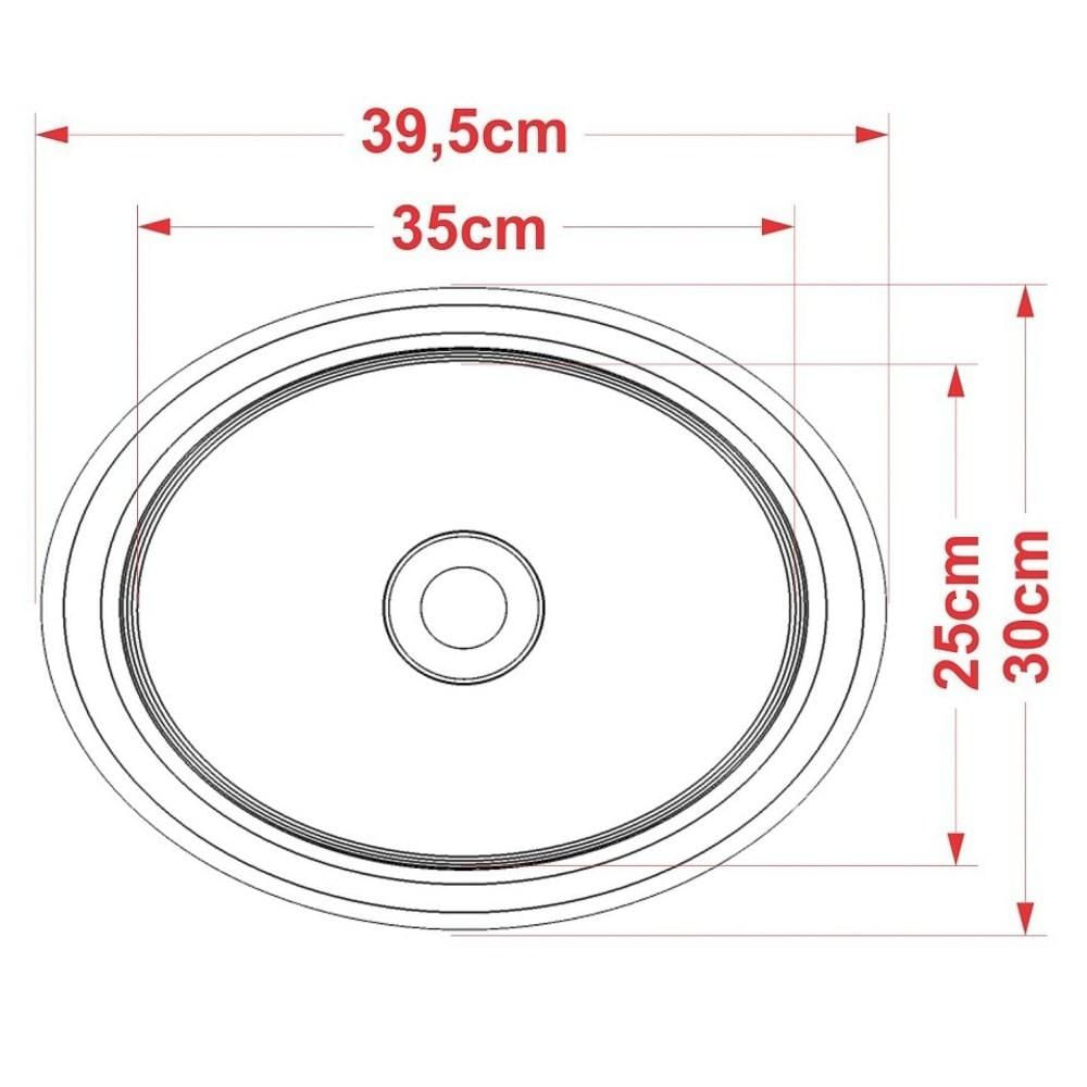 Cuba Pia de Apoio para Banheiro Oval Capri OV39W C08 Branco - Mpozenato