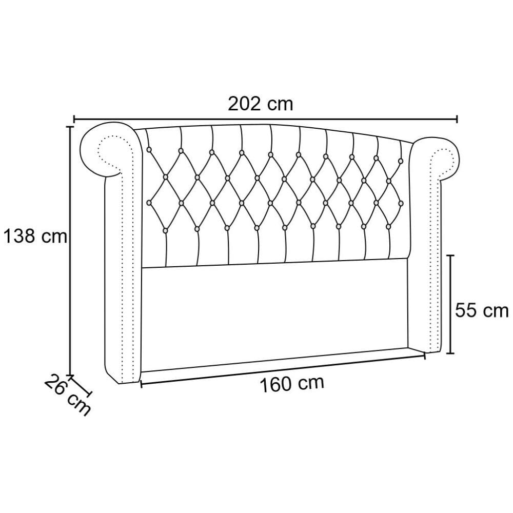 Cabeceira Cama Box Casal Queen 160cm Provença P02 Veludo Bege - Mpozenato