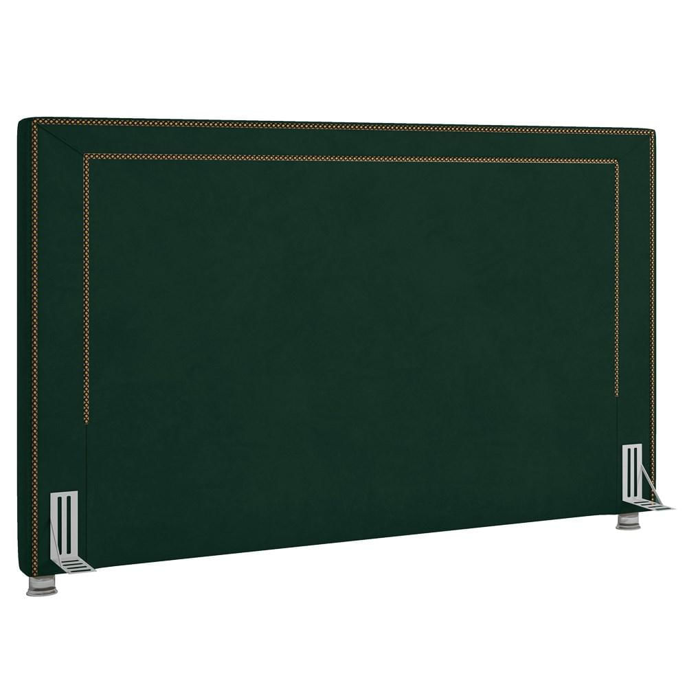 Cabeceira Cama Box Casal King 195cm Mali P02 Veludo Verde Musgo - Mpozenato