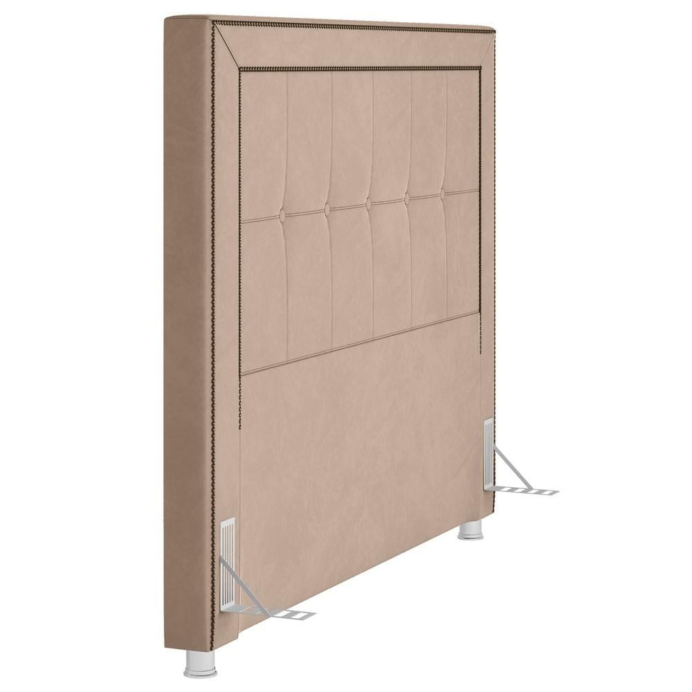 Cabeceira Cama Box Casal 140cm Paolla P02 Linho Chumbo - Mpozenato